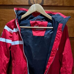 Helly Hansen Red and White Outdoor Jacket Youth  12/Eu152